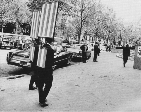 Daniel Buren Sandwich Men (1968) Paris 
